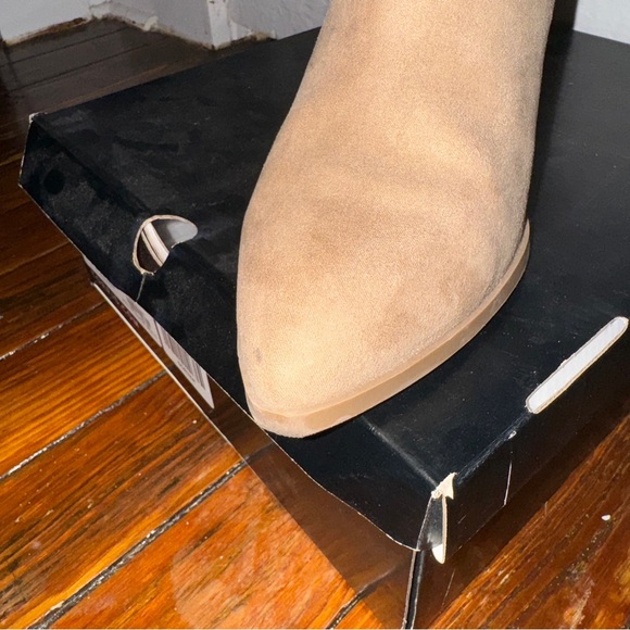 Torrid | Beige Pointed Toe V-Cut Bootie | 10 Extra Wide Width - Picture 14 of 15